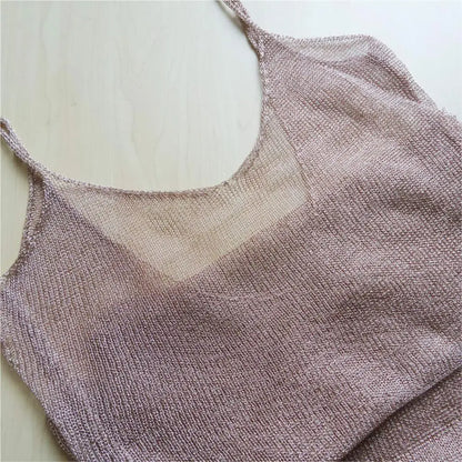 Robe de plage transparente en maille pailletée pour femme