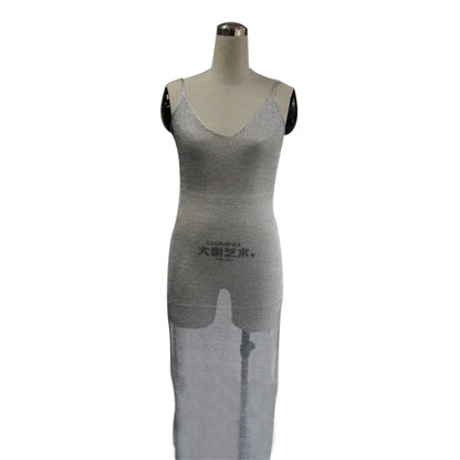 Robe de plage transparente en maille pailletée pour femme