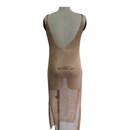 Robe de plage transparente en maille pailletée pour femme